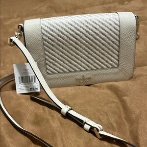 Kate Spade Cream Textured Crossbody Bag new